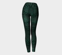 Green Gatsby Yoga Leggings / The Oz Collection