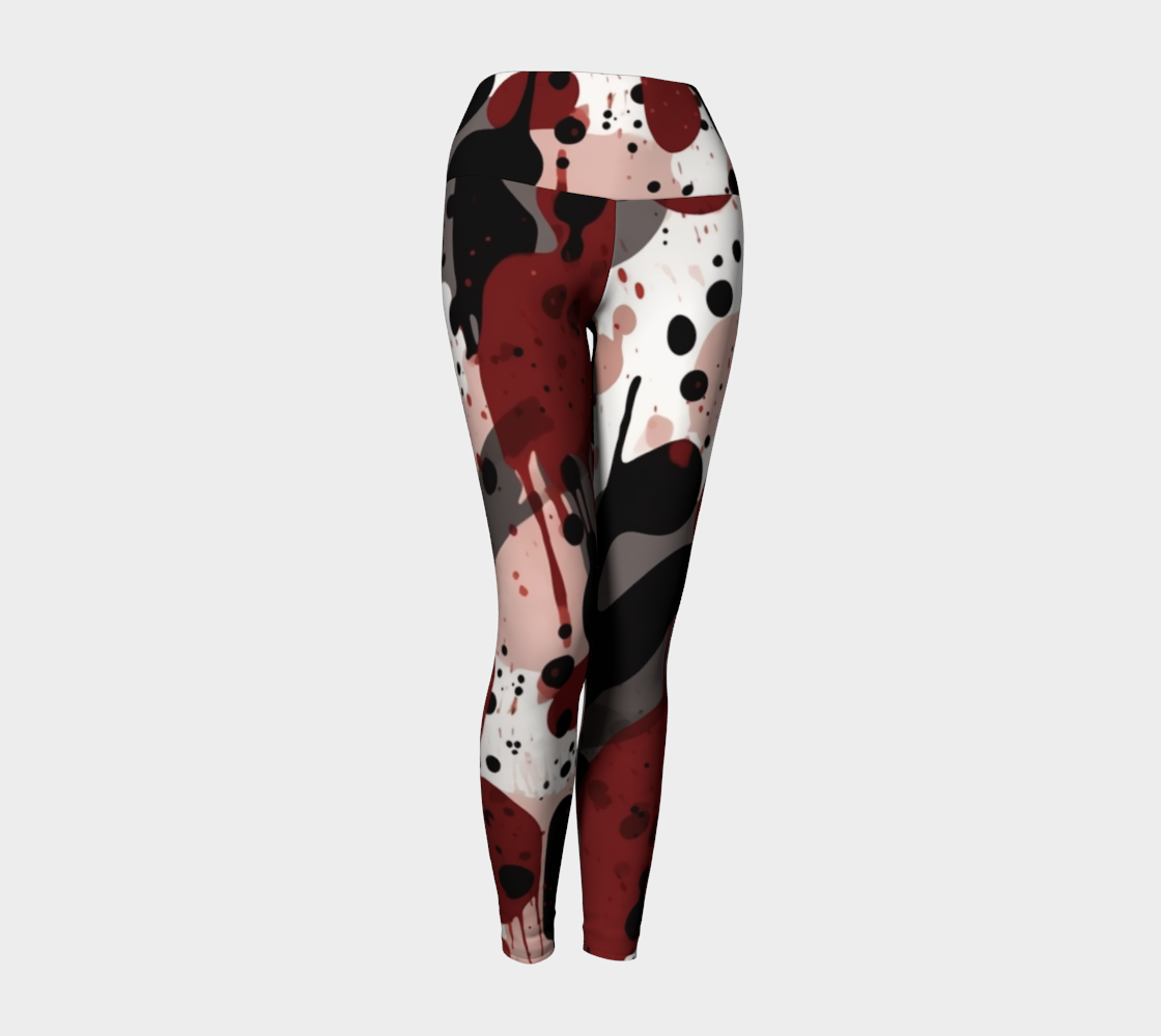 Cranberry Spray Yoga Leggings