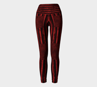 Crimson Flare Yoga Leggings / The Oz Collection