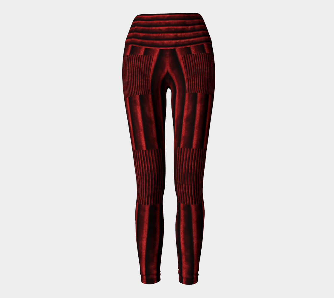 Crimson Flare Yoga Leggings / The Oz Collection