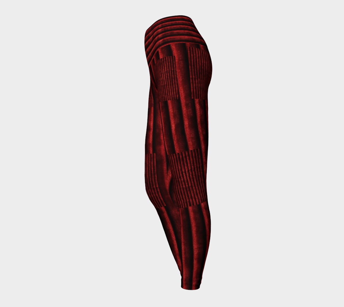 Crimson Flare Yoga Leggings / The Oz Collection