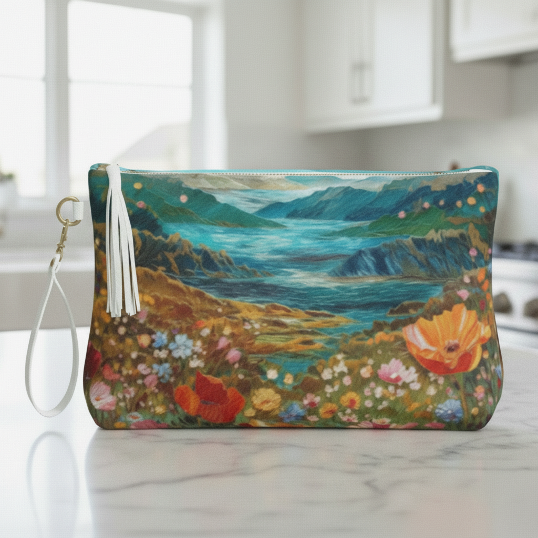 "Happy little flowers" clutch