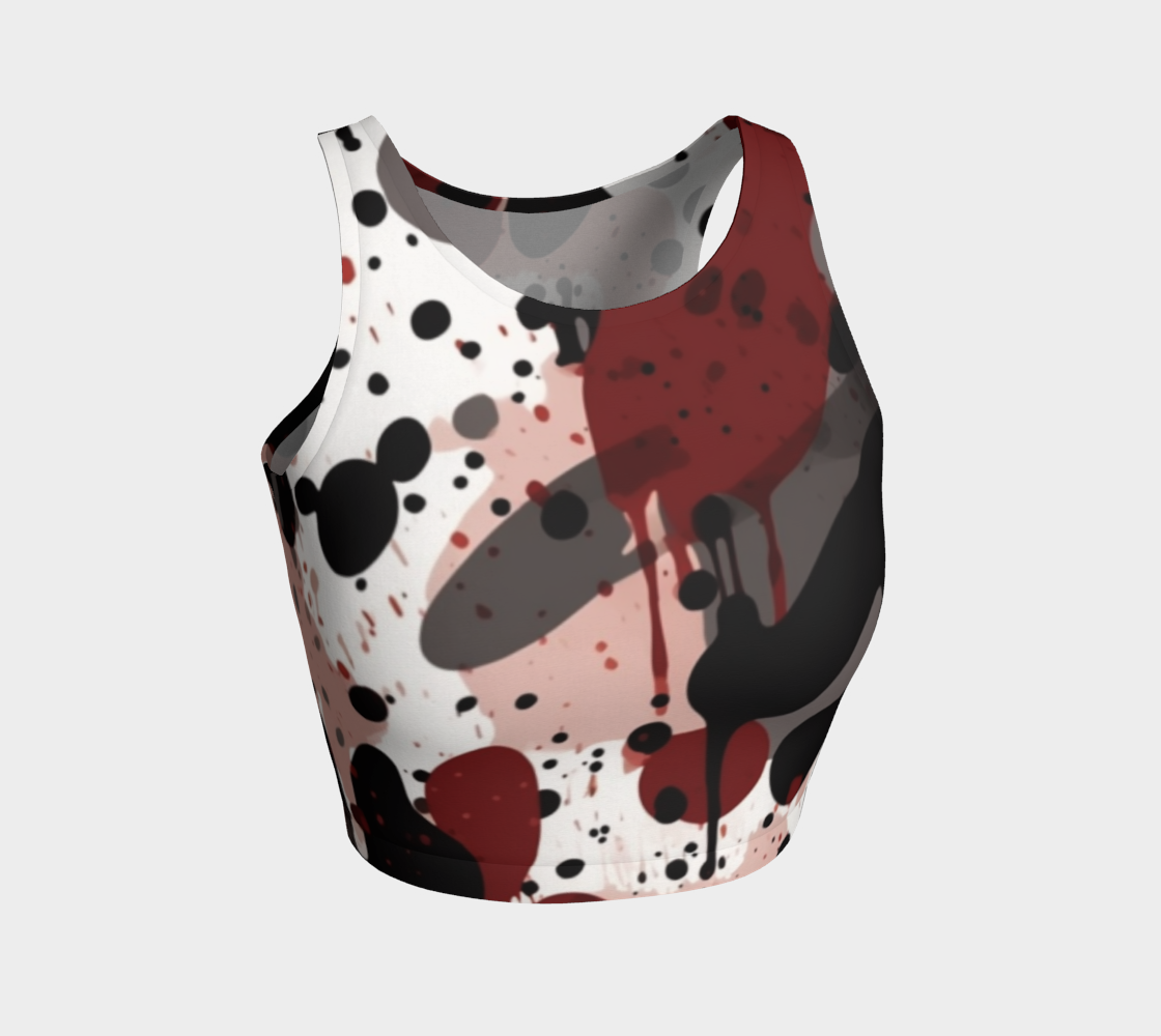 Cranberry Spray Crop Top