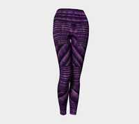 Grape Skelly Yoga Leggings / The Oz Collection