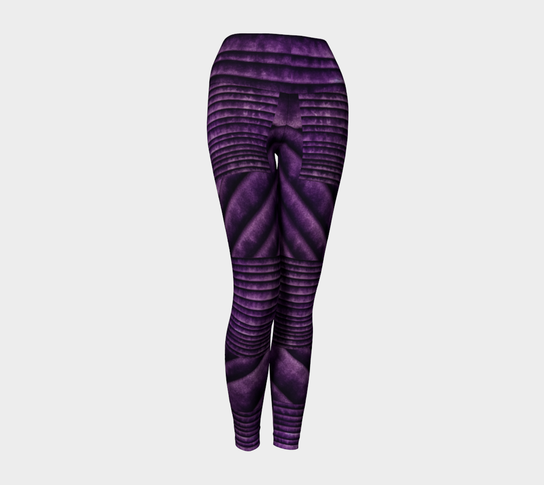Grape Skelly Yoga Leggings / The Oz Collection