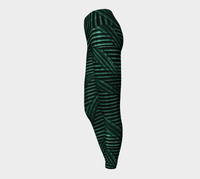 Green Gatsby Yoga Leggings / The Oz Collection