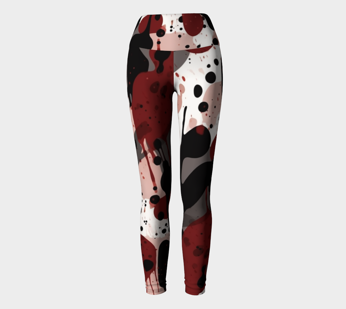 Cranberry Spray Yoga Leggings